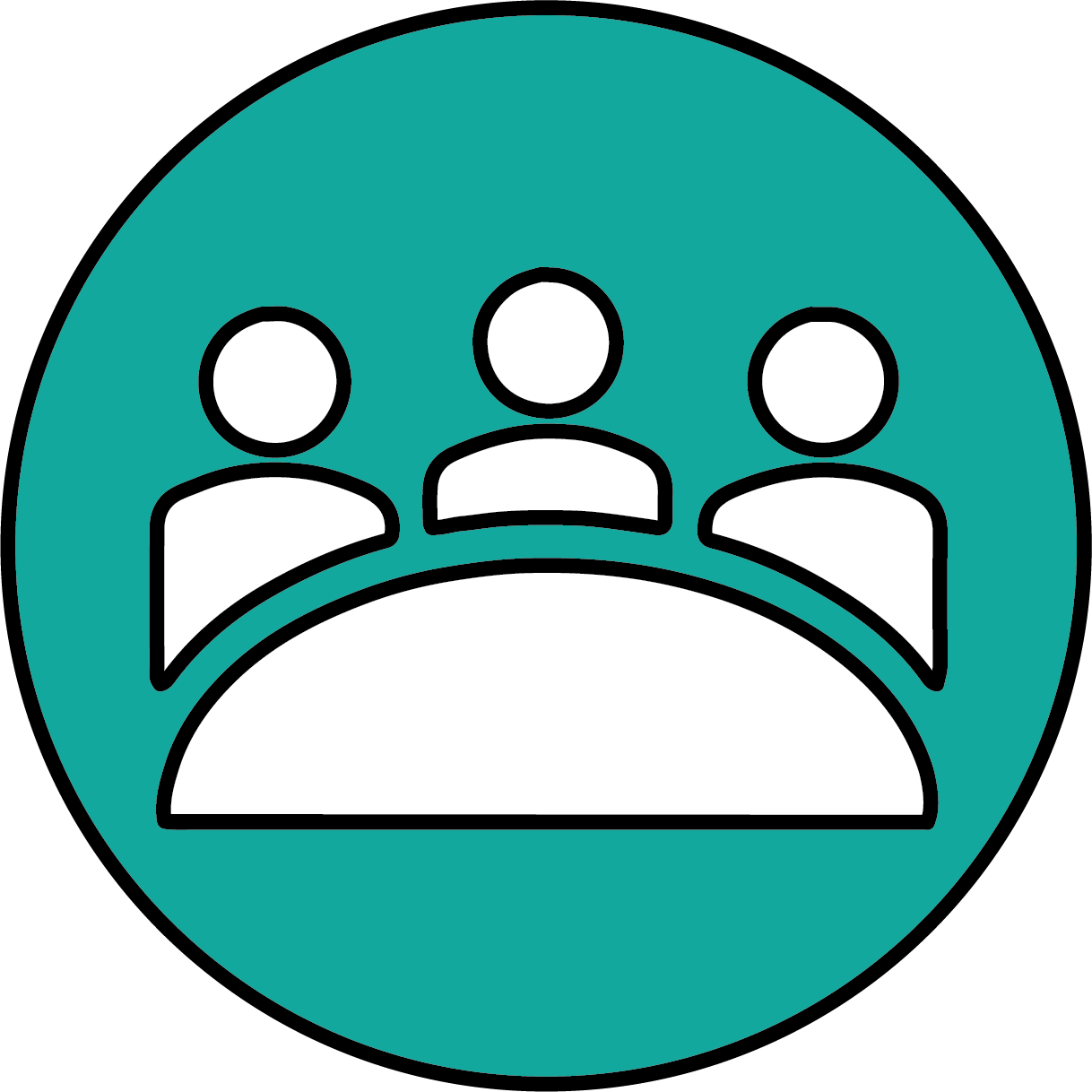 Icon representing Collaborate and Convene